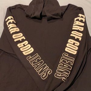 FEAR OF GOD LONG SLEEVE SHIRT WITH HOODIE